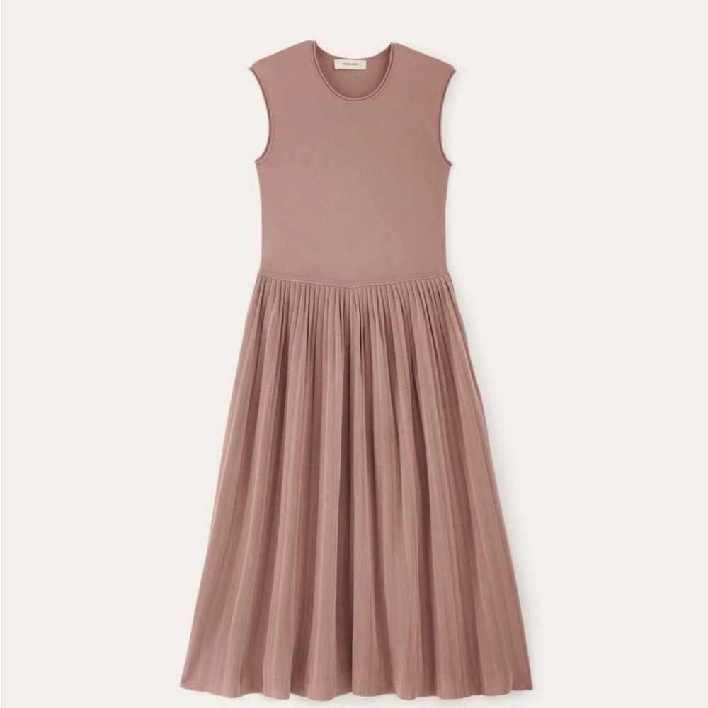 Everlane Sleeveless Dusty Rose Knit Dress